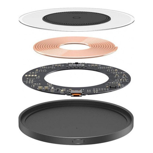 Ładowarka indukcyjna Baseus Simple 2 BS-W530 15W z Kablem Czarna