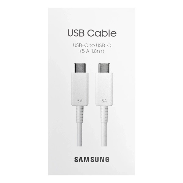 Kabel Samsung USB-C - USB-C EP-DX510JW 1,8 m 5A Biały