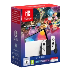 Konsola Nintendo Switch OLED Biała + Mario Kart 8 Deluxe + Nintendo Switch Online 12 miesięcy