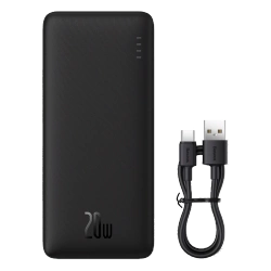 Powerbank Baseus Airpow 10000 mAh 20W Czarny z Kablem