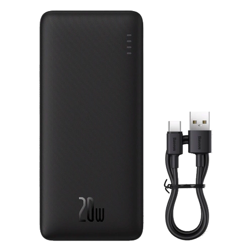 Powerbank Baseus Airpow 10000 mAh 20W Czarny z Kablem