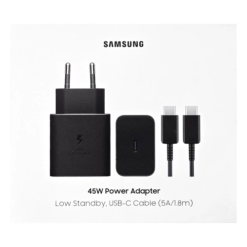 Ładowarka Samsung 45W EP-T4511 + Kabel USB-C Czarna