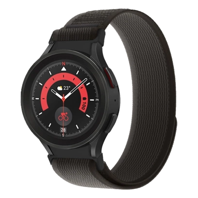 Pasek Tech-Protect Nylon do Samsung Galaxy Watch 4 / 5 / 5 Pro / 6 / 7 / FE Czarno-pomarańczowy