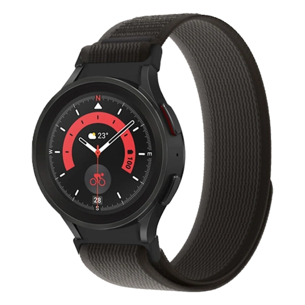 Pasek Tech-Protect Nylon do Samsung Galaxy Watch 4 / 5 / 5 Pro / 6 / 7 / FE Czarno-pomarańczowy