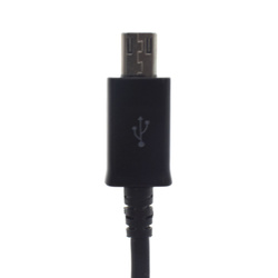 Kabel microUSB Długi Wtyk 1,0 m Czarny