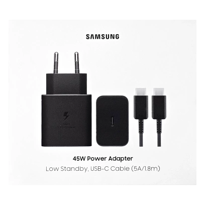 Ładowarka Samsung 45W EP-T4511 + Kabel USB-C Czarna