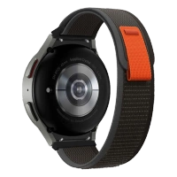 Pasek Tech-Protect Nylon do Samsung Galaxy Watch 4 / 5 / 5 Pro / 6 / 7 / FE Czarno-pomarańczowy