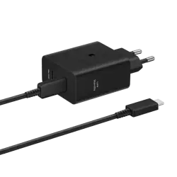 Ładowarka Samsung 50W + Kabel USB-C EP-T5020 Duo Charging Czarna