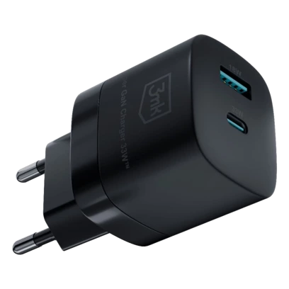 Ładowarka 3MK Hyper GaN Charger 33W USB-C + USB Czarna