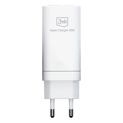 Ładowarka 3MK Hyper GaN Charger 65W 2 x USB-C + USB Biała