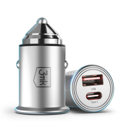 Ładowarka Samochodowa 3MK Hyper Car Charger 45W Srebrna